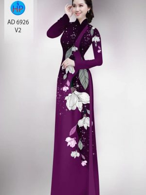 Vải áo dài hoa in 3D mới ra AD 6926 28 vai ao dai hoa 3d thuot tha 16442