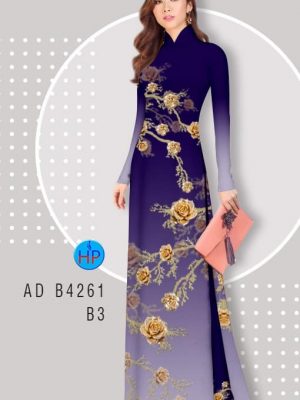 Vải áo dài hoa hồng mới ra AD B4261 33 vai ao dai hoa 3d ua chuong 40427