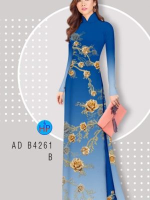 Vải áo dài hoa hồng mới ra AD B4261 29 vai ao dai hoa 3d ua thich 1504270