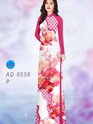 Vải áo dài hoa in 3D mới ra AD 9556 26 vai ao dai hoa 3d vua ra 146113