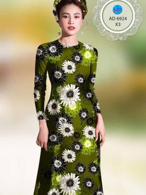 Vải áo dài hoa đều mới ra AD 6924 36 vai ao dai hoa cuc mau moi 672126