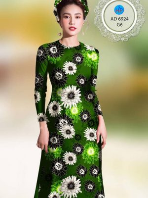 Vải áo dài hoa cúc đều mới ra AD 6924 30 vai ao dai hoa cuc deu long lanh 795189