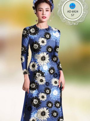 Vải áo dài hoa cúc đều mới ra AD 6924 25 vai ao dai hoa cuc deu thanh lich 69583