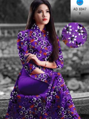 Vải áo dài hoa đều kiểu mới AD 6947 24 vai ao dai hoa deu cuc dep 138861