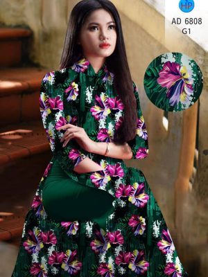 Vải áo dài hoa đều thiết kế 2020 AD 6808 28 vai ao dai hoa deu cuc hot 1020108