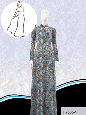 Vải áo dài hoa đều kiểu mới AD T7585 11 vai ao dai hoa deu cuc hot 108664