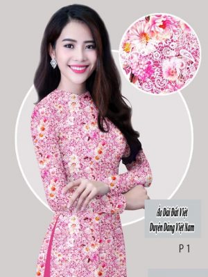 Vải áo dài hoa đều thiết kế 2020 AD H14423 26 vai ao dai hoa deu dam tham 84242