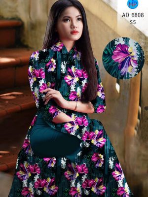 Vải áo dài hoa đều thiết kế 2020 AD 6808 26 vai ao dai hoa deu doc dao 820151