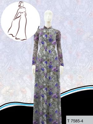 Vải áo dài hoa đều kiểu mới AD T7585 10 vai ao dai hoa deu duoc chon nhieu 1686192