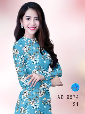 Vải áo dài hoa đều thiết kế 2020 AD 9574 25 vai ao dai hoa deu long lanh 1117290