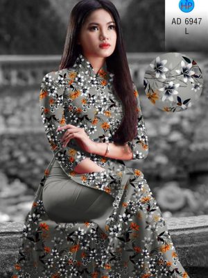 Vải áo dài hoa đều kiểu mới AD 6947 36 vai ao dai hoa deu phong cach 128880