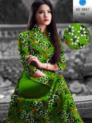Vải áo dài hoa đều kiểu mới AD 6947 29 vai ao dai hoa deu phong cach 188820