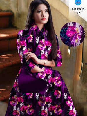 Vải áo dài hoa đều thiết kế 2020 AD 6808 33 vai ao dai hoa deu phong cach 52060
