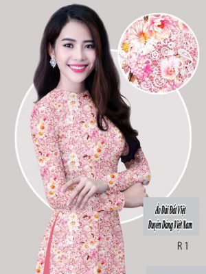 Vải áo dài hoa đều thiết kế 2020 AD H14423 28 vai ao dai hoa deu thanh lich 1642101