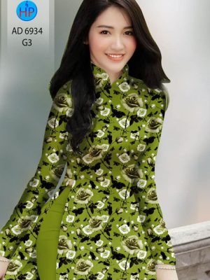 Vải áo dài hoa hồng đều thiết kế 2020 AD 6934 22 vai ao dai hoa deu thuot tha 1569269