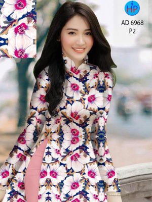 vai ao dai hoa deu ton dang ngoc gia re doc dao 5221