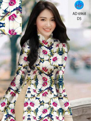 vai ao dai hoa deu ton dang ngoc gia re phong cach 152262