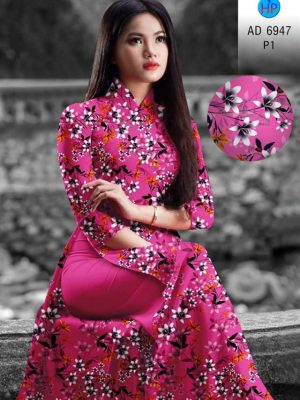 Vải áo dài hoa đều kiểu mới AD 6947 34 vai ao dai hoa deu ua chuong 148816
