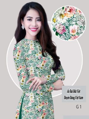 Vải áo dài hoa đều thiết kế 2020 AD H14423 27 vai ao dai hoa deu ua chuong 442191