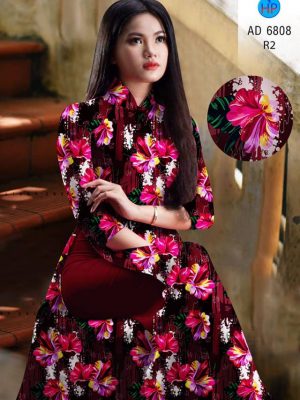 Vải áo dài hoa đều thiết kế 2020 AD 6808 25 vai ao dai hoa deu vua ra 102054