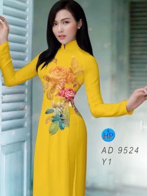 Vải áo dài hoa hồng mới ra AD 9524 24 vai ao dai hoa hong chat luong 1907273