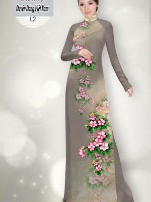 vai ao dai hoa hong cuc hot 1252172
