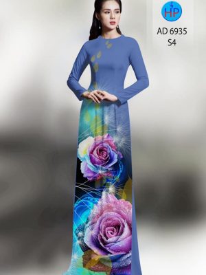 Vải áo dài hoa hồng mới ra AD 6935 24 vai ao dai hoa hong da dang 119290