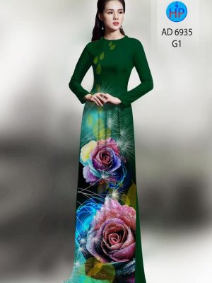 Vải áo dài hoa hồng mới ra AD 6935 33 vai ao dai hoa hong da dang 1492122