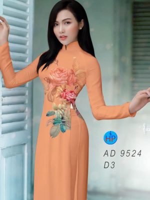 Vải áo dài hoa hồng mới ra AD 9524 34 vai ao dai hoa hong duoc chon nhieu 407121
