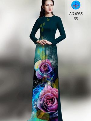 Vải áo dài hoa hồng mới ra AD 6935 32 vai ao dai hoa hong duoc tim nhieu 1992289