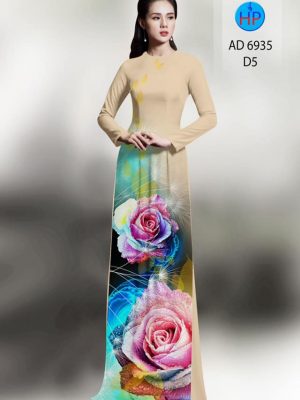 Vải áo dài hoa hồng mới ra AD 6935 29 vai ao dai hoa hong gia tot 492236