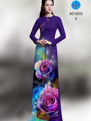 Vải áo dài hoa hồng mới ra AD 6935 30 vai ao dai hoa hong rat dep 1992218