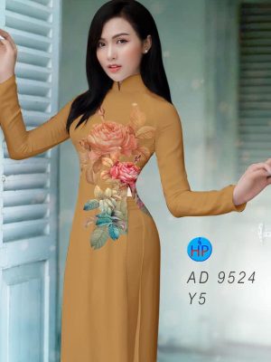 Vải áo dài hoa hồng mới ra AD 9524 30 vai ao dai hoa hong ua chuong 607232