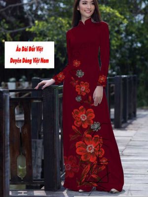 Vải áo dài hoa 3D kiểu mới AD T7557 41 vai ao dai hoa in 3d 15