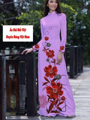 Vải áo dài hoa 3D kiểu mới AD T7557 34 vai ao dai hoa in 3d 22
