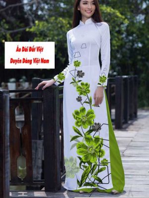 Vải áo dài hoa 3D kiểu mới AD T7557 33 vai ao dai hoa in 3d 23