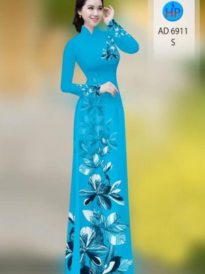 Vải áo dài hoa in 3D mới ra AD 6911 31 vai ao dai hoa in 3d chat luong 179293