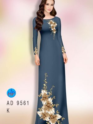Vải áo dài hoa in 3D thiết kế 2020 AD 9561 23 vai ao dai hoa in 3d chat luong 535246