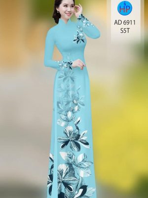Vải áo dài hoa in 3D mới ra AD 6911 37 vai ao dai hoa in 3d cuc hot 1579158