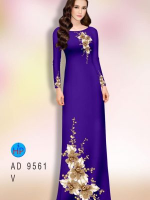 Vải áo dài hoa in 3D thiết kế 2020 AD 9561 33 vai ao dai hoa in 3d cuc hot 535134