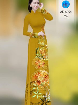 Vải áo dài hoa in 3D mới ra AD 6954 24 vai ao dai hoa in 3d da dang 201137