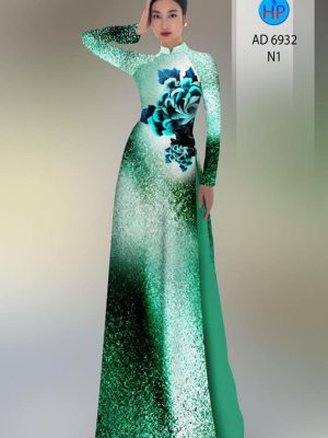 Vải áo dài hoa in 3D mới ra AD 6932 32 vai ao dai hoa in 3d dam tham 1041226
