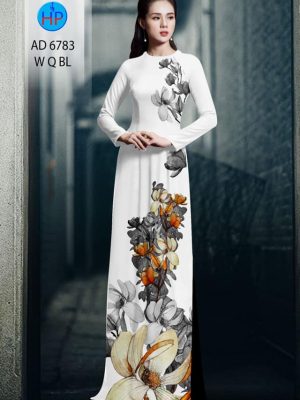 Vải áo dài hoa in 3D mới ra AD 6783 35 vai ao dai hoa in 3d dam tham 25924
