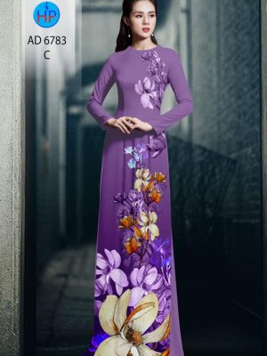 Vải áo dài hoa in 3D mới ra AD 6783 26 vai ao dai hoa in 3d dam tham 759164