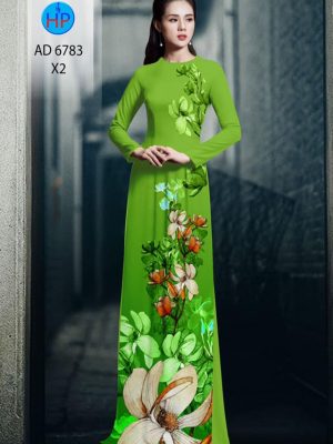 Vải áo dài hoa in 3D mới ra AD 6783 25 vai ao dai hoa in 3d dam tham 75919