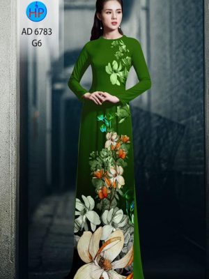 Vải áo dài hoa in 3D mới ra AD 6783 30 vai ao dai hoa in 3d dam tham 959181