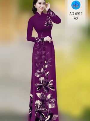 Vải áo dài hoa in 3D mới ra AD 6911 35 vai ao dai hoa in 3d dang hot 147973