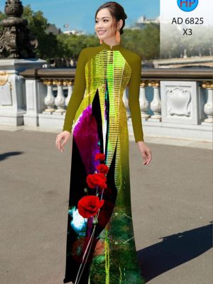 vai ao dai hoa in 3d dang ngoc shop my my dang hot 20547