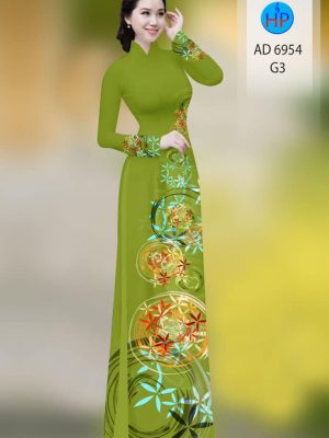 Vải áo dài hoa in 3D mới ra AD 6954 26 vai ao dai hoa in 3d dep 711265
