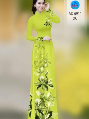 Vải áo dài hoa in 3D mới ra AD 6911 32 vai ao dai hoa in 3d doc dao 1479123